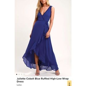 Lulus cobalt blue wrap dress